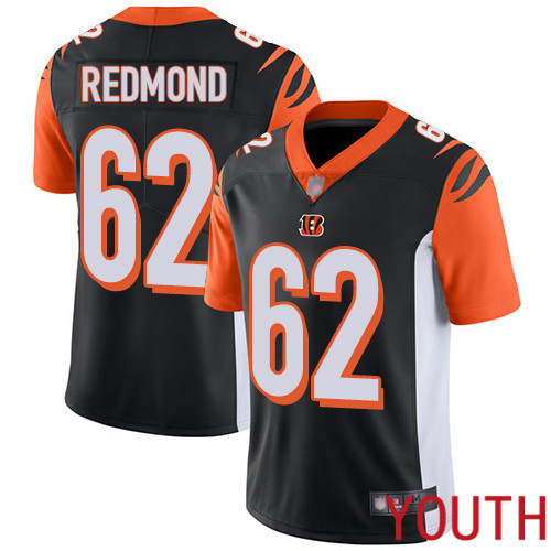 Cincinnati Bengals Limited Black Youth Alex Redmond Home Jersey NFL Footballl 62 Vapor Untouchable